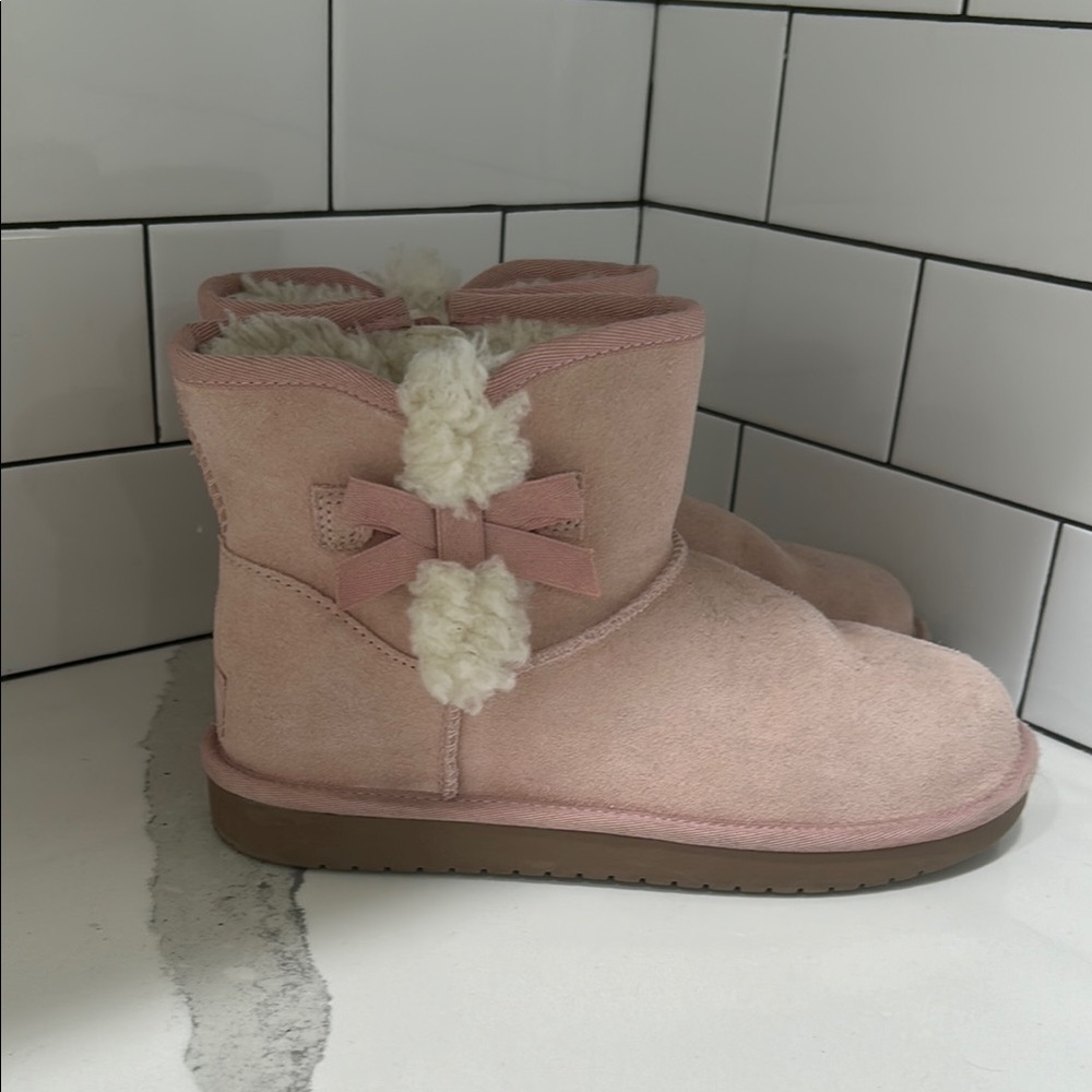 UGG Pink and Brown Boots Cozy Comfort